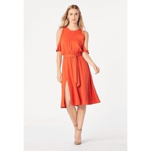 Cold Shoulder Wrap Dress